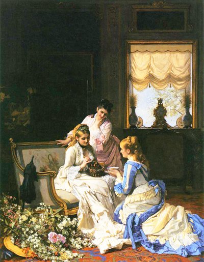 Mädchen mit einem Nest von Charles Baugniet